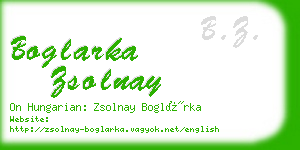 boglarka zsolnay business card